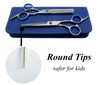 LIGICKY Baby Hair Cutting Scissors Set Professional Safety Round Tip Stainless Steel Hair thinning Shears Bang Hair Scis