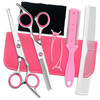 LIGICKY Baby Hair Cutting Scissors Set Professional Safety Round Tip Stainless Steel Hair thinning Shears Bang Hair Scis