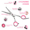 LIGICKY Baby Hair Cutting Scissors Set Professional Safety Round Tip Stainless Steel Hair thinning Shears Bang Hair Scis
