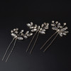 Bridal Hair Accessories Beusoulover 3pcs Crystal Wedding Hair Pieces Handmade Rhinestone Bridal Hair Pin for Women Girls