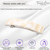 French Amie Oblong Handmade 35 Celluloid Automatic Hair Clip Barrette Hair Clip for Girls Strong Hold Hair Clips for Wom