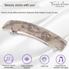French Amie Oblong Handmade 35 Celluloid Automatic Hair Clip Barrette French Hair Clip for Girls Strong Hold Hair Clips