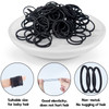 ZCOINS Thin Hair Tie for Baby Toddler Ponytail Holders Baby Girl Hair Ties Black 100 Pieces