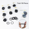ZCOINS Thin Hair Tie for Baby Toddler Ponytail Holders Baby Girl Hair Ties Black 100 Pieces