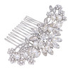 Ammei Headpiece Silver Wedding Hair Comb With Pearls and Crystals Wedding Hair Accessories Bridal Headpiece Or For Parti