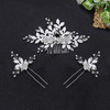 Oriamour Hair Side Combs With 2 Set Hair Pins Bridal Hair Accessories Wedding Headpiece Set Silver