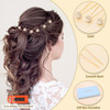 Ammei Headpiece Bridal Hair Pins Set Of 6 Bobby Pins Style With Sparkly Rhinestone For Wedding Parties Gold