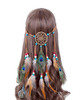 Women Lady Bohemian Peacock Feather Headband Dreamcatcher Headdress Hippie Headpiece Headwear Handmade Tribal Indian Fas