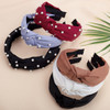 Deoot 6 PCS Pearl Headbands for Women with Fabric Knotted Headbands Fashion Wide hairband Headbands Non Slip Head Bands