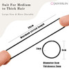 JASVERLIN Small Hair Elastics Black Hair Ties Ponytail Holder Fine Thin Medium Hair No Pull Long Lasting Braid Hair Styl