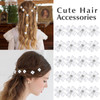 YISSION 20Pcs Mini White Flower Hair Clips with Rhinestone Cute Hair Pins Decorative Hair Clips Wedding Hair Barrettes B