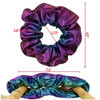 ACCGLORY Shiny Scrunchies Metallic Hair Bands Elastic Hair Ties Set Glitter Ponytail Holder Soft Scrunchy for WomenHair