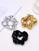 ACCGLORY Shiny Scrunchies Metallic Tone Hair Bands Elastic Hair Ties Set Glitter Ponytail Holder Soft Scrunchy for Women