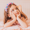 FROG SAC 2 Tie Dye Headbands For Girls Satin Rosette Head Band For Kids Ruched Headband Hair Accessories Dressy Girl Hai