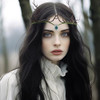 Vivivalue Bridal Floral Headband Women Floral Crown Hair Wreath Flower Headpiece Halo Boho with Ribbon Wedding Party Fes