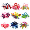 Pack of 18 Mix Color Boutique Girls Curly Korker Bow Hair Ties