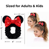 Styla Hair 2pk Mouse Ear Scrunchies for Kids Velvet Hair Bow Scrunchies for Women Sparkle Sequins Mouse Hair Bands for P
