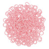 200 Pcs Solid Color Cotton Hair Ties Women Girls Elastics Hair Ties Seamless Ponytail Holder Light Pink