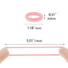 200 Pcs Solid Color Cotton Hair Ties Women Girls Elastics Hair Ties Seamless Ponytail Holder Light Pink