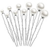 32 Pieces Wedding Pearl Hair Pins Bridal Pearl Rhinestone Hair Pins Hair Accessories U Shape Barrette for Bride Bridesma
