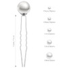 32 Pieces Wedding Pearl Hair Pins Bridal Pearl Rhinestone Hair Pins Hair Accessories U Shape Barrette for Bride Bridesma