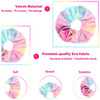 IVARYSS Scrunchies for Girls 12 Pcs Tie Dye Velvet Scrunchies for Hair Soft Rainbow Ponytail Holder Cute Candy Colors El