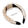 yueton Women Faux Pearl Headbands Twisted Cross Knot Velvet Headbands Elegant Bling Hair Band Hairpins Headwear Barrette