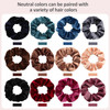 Whaline 12 Pack Hair Scrunchies Premium Velvet Scrunchy Elastic Hair Bands for Girls Women Hair Accessories 12 Colors
