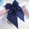 Andelaisi Vintage Silk Bow Hair Clips Blue Bowknot Hair Barrettes Long Tail Silk Bow Hair Clip Barrette Large Bow Hair A