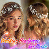 Unicra Wedding Crystal Flower Hair Vine Bridal Headpiece Headbands Wedding Hair Accessories for Brides Gold
