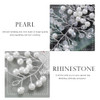 Easedaily Crystal Bride Wedding Hair Vine Silver Pearl Hair Pieces Rhinetone Headpieces Headband Bridal Hair Accessories