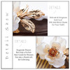 Yean Bride Flower Bridal Hair Comb Gold Leaf Wedding Hair Piece Floral Hair Accessories for Women and Girls Gold