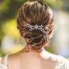 Unicra Bride Wedding Crystal Hair Pins Bridal Hair Pieces Wedding Hair Accessories for Women and Girls Pack of 1 Silver