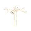 Shegirl Bridal Wedding Hairpin Delicate Pearl Rhinestone Hair Jewelry Manual Gold Headpiece Wedding Accessories for Brid