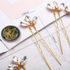 10 Pieces Crystal Wedding Hair Pins Rhinestone Bridal Hair Clips Pins for Bride Bridesmaids Women Gold