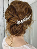 EASEDAILY Pearl Bride Wedding Hair Vine Silver Crystal Headband Hair Piece Rhinestone Headpieces Bridal Hair Accessories