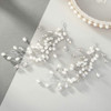 EASEDAILY Pearl Bride Wedding Hair Vine Silver Crystal Headband Hair Piece Rhinestone Headpieces Bridal Hair Accessories