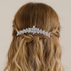Missgrace Boho Simple Bride Wedding Prom Sparkling Zircon Side Hair Comb Crystal Rhinestones Flower Hair Comb Clips Brid