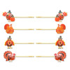 Boderier 8 Pack Thanksgiving Hair Clips for Women Fall Maple Leaf Turkey Hair Bobby Pins Thanksgiving Holiday Party Cost