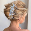 4 Pieces Bridal Flower Wedding Hair Comb Rhinestones Crystal Floral Hair Pins Hair Clips Wedding Hair Accessories Hair J