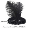 Tongcloud 12pcs 1920s Flapper Headband Costume Flapper Headpiece for Women Black Feather Headband Great Gatsby 1920s Hai