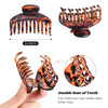 DEEKA 6 PCS 25 Inch Double Row Teeth Hair Claw Clips Small Tortoise Shell Plastic Hair Jaw Clips Hair Barrettes Thick Me