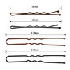 Hicarer 200 Pieces Hair Pins Bobby Pins U Shaped Hair Clips Metal Hair Pin Clip in Different Sizes with Clear Storage Bo