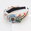 QTMY Rhinestone Crystal Headbands for WomenHair Hoop Accessories Headwear Jewelry522Beige