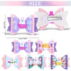 Whaline 5Pcs Easter Hair Bow Clips Glitter Leather Bow Hair Pins Cute Bunny Chick Rabbit Bow Alligator Hair Barrettes Co