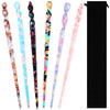 6 Pcs Acetate Hair Stick Tortoise Shell Hairpin Chopstick Hair Accessories Leopard Print Hair Pin Retro Hairpins Disk Ha