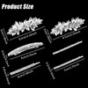 6 Pieces Crystal Bridal Hair Clips Rhinestone Leaf Barrette Shiny Wedding Hair Pins Bobby Pins Elegant Jewelry Barrette