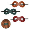 3 Pieces Leather Hair Barrettes UHOMENY Leather Barrette with stick accessories for women Hair Slide Pins with Stick Win