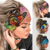 Olbye Wide Boho Headbands Headwrap Butterfly Stretch Button Hair Bands Bandana Yoga Running Athletic Turban Head Bands H