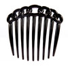 Caravan 9 Teeth Chain Like Design Black French Twist Comb 05 Ounce